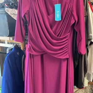Fuchsia Long Sleeve Women's Dress